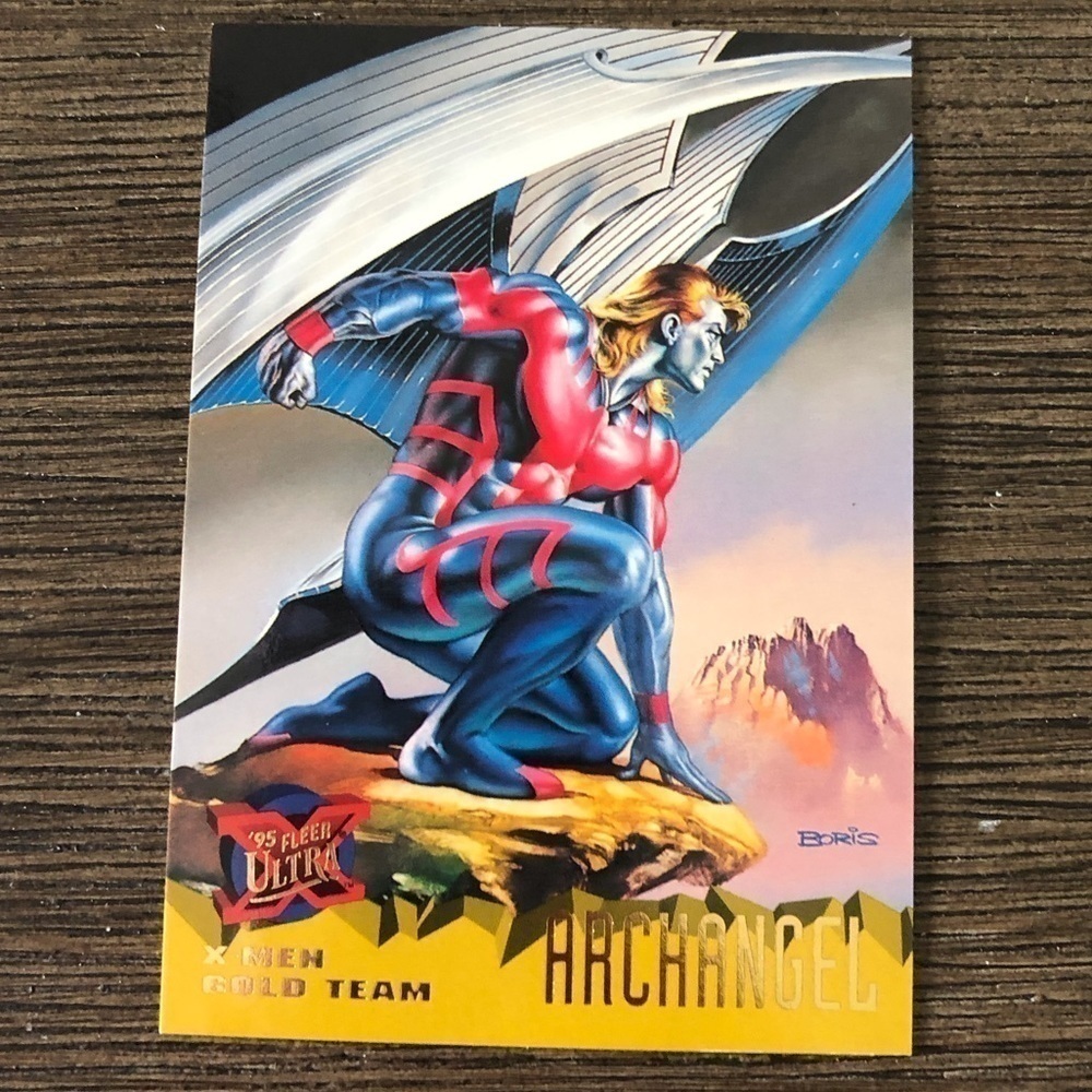 X-Men ’95 Fleer Ultra trading card: X-Men Gold Team: Archangel #100